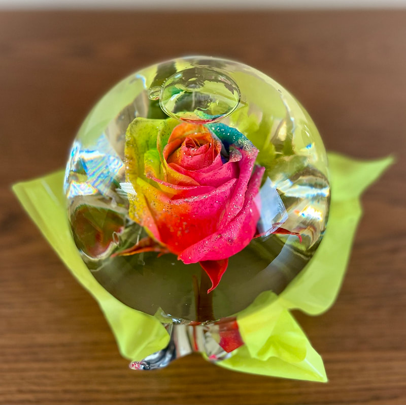 Rose Globe Centerpiece - Rainbow