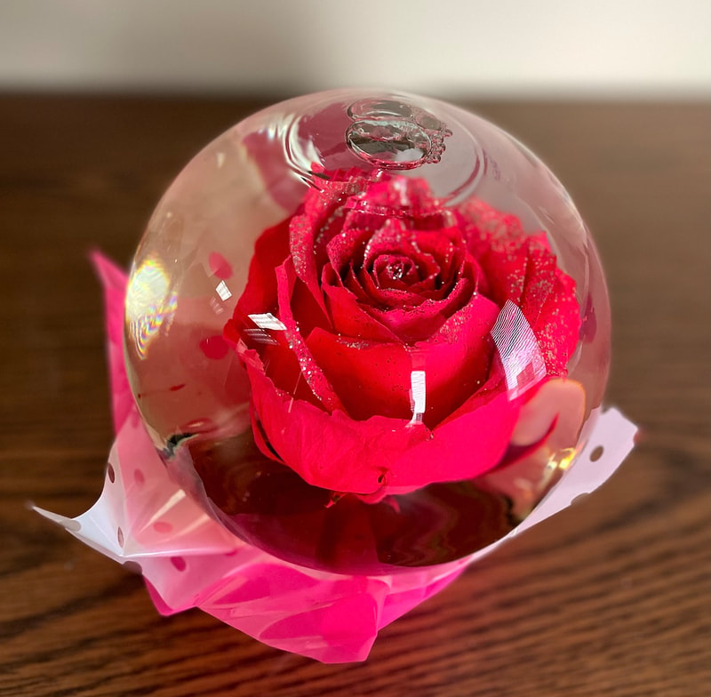 Rose Globe Centerpiece - Hot Pink